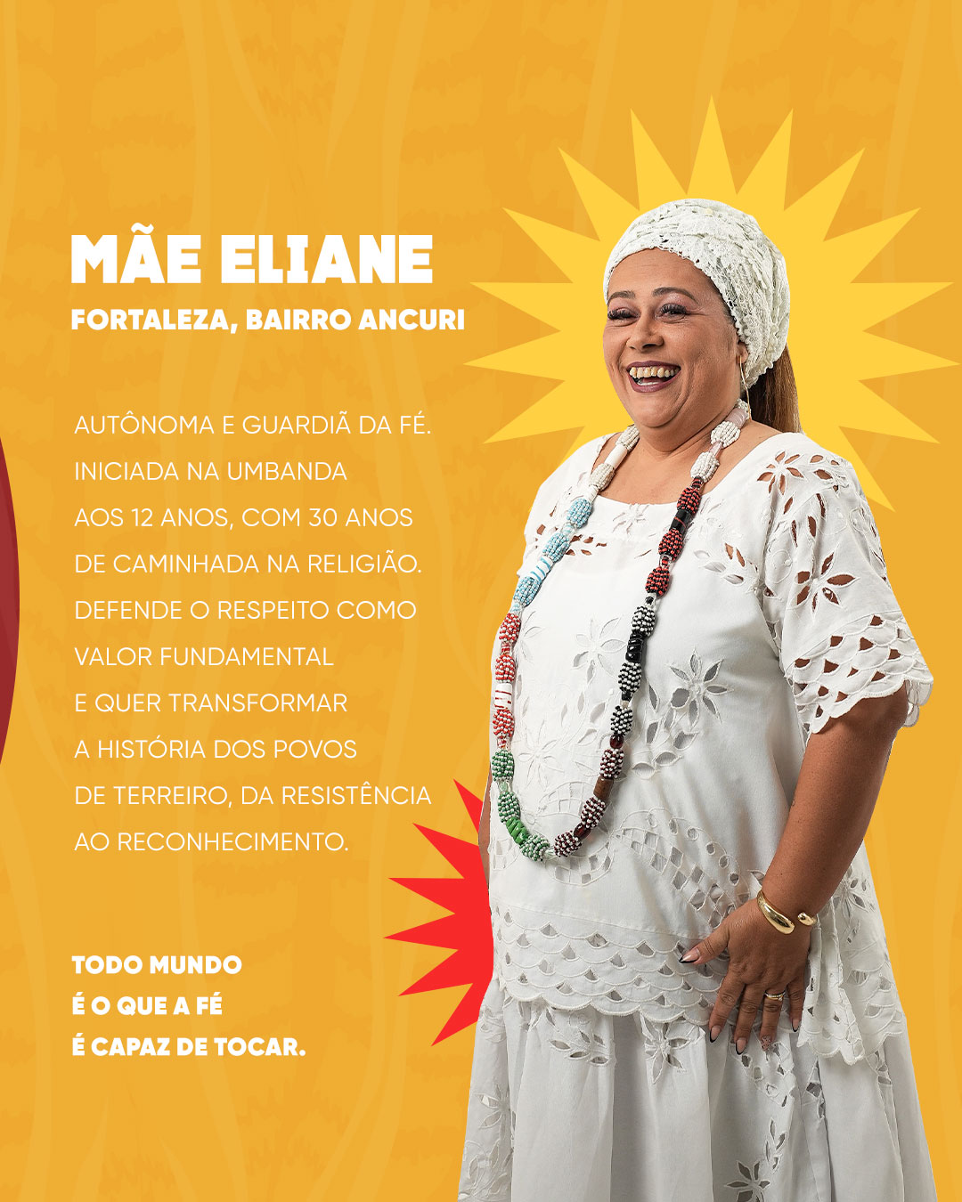 Mãe Eliane, integrante do Coletivo D Terreiro, Fortaleza, bairro Ancuri